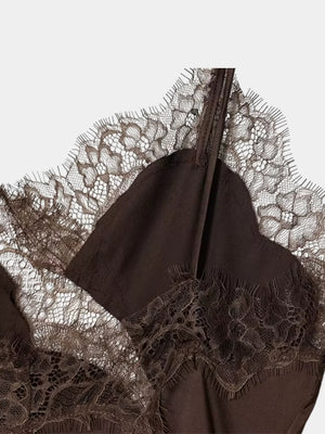 Asymmetrical Lace Mini Dress