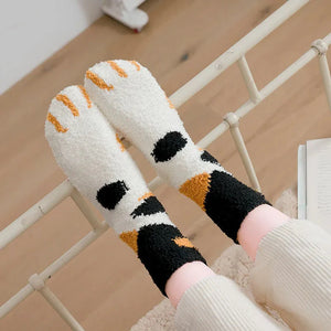 Cat Paw Plush Socks