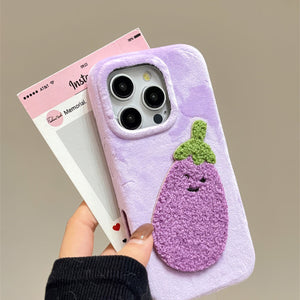 Fuzzy Aubergine iPhone Case