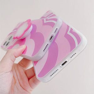 Pink Flower Holder iPhone Case