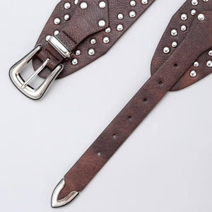 Wide Studded Western Belt