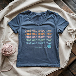 Just One More Row Lady V-neck