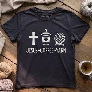 Jesus, Coffee and Yarn T-shirt
