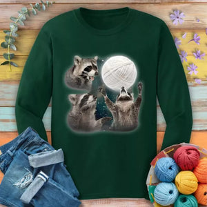Racoon & Yarn Ball Long Sleeve T-shirt