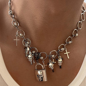 Skull Lock Necklace