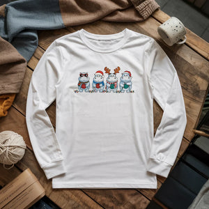 Hippo Knitmas Long Sleeve T-shirt