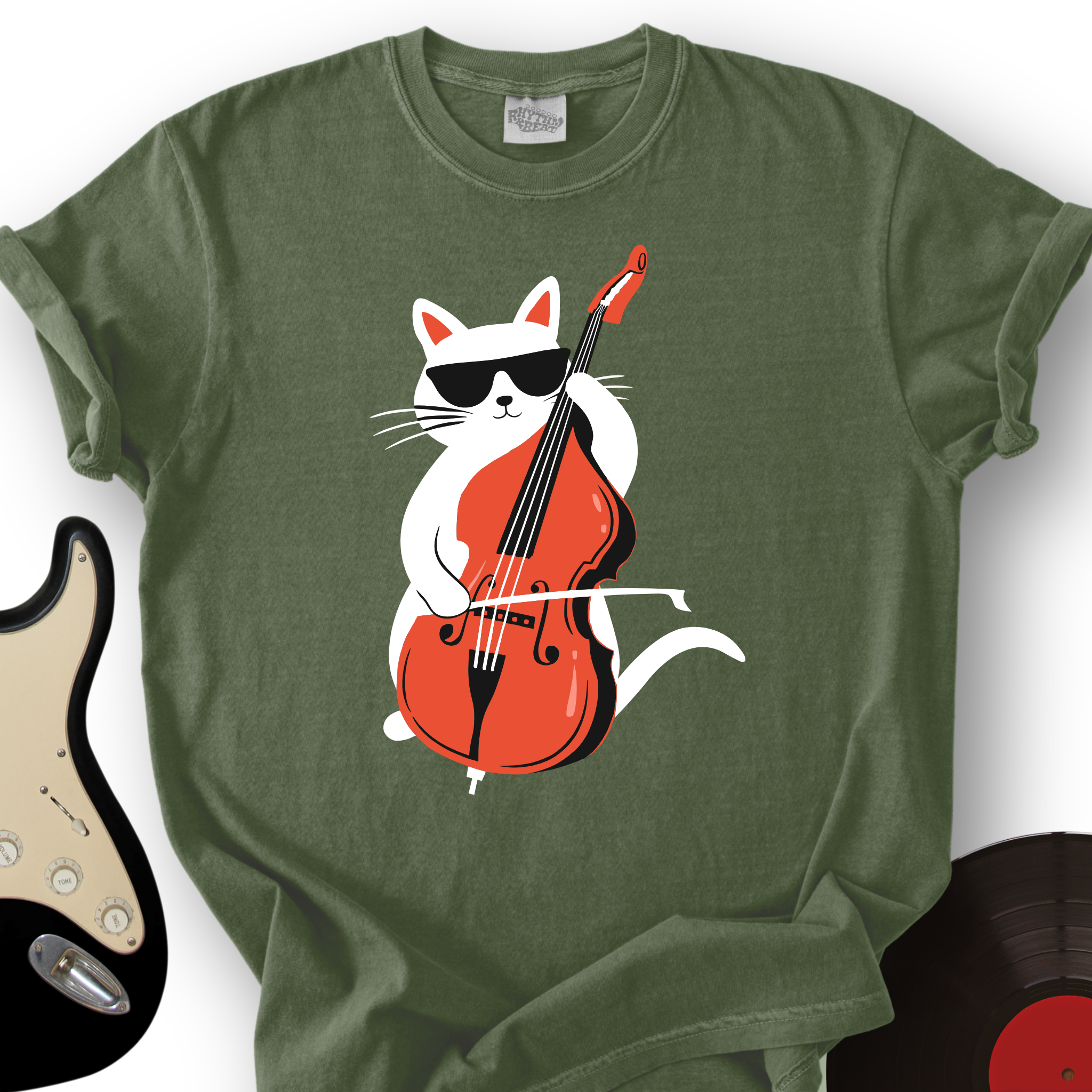 Cat Playing Cello T-Shirt