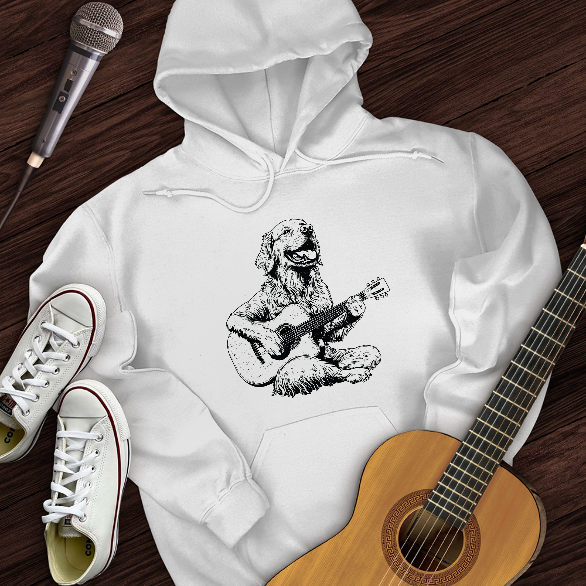 Golden Retriever Guitar Hoodie