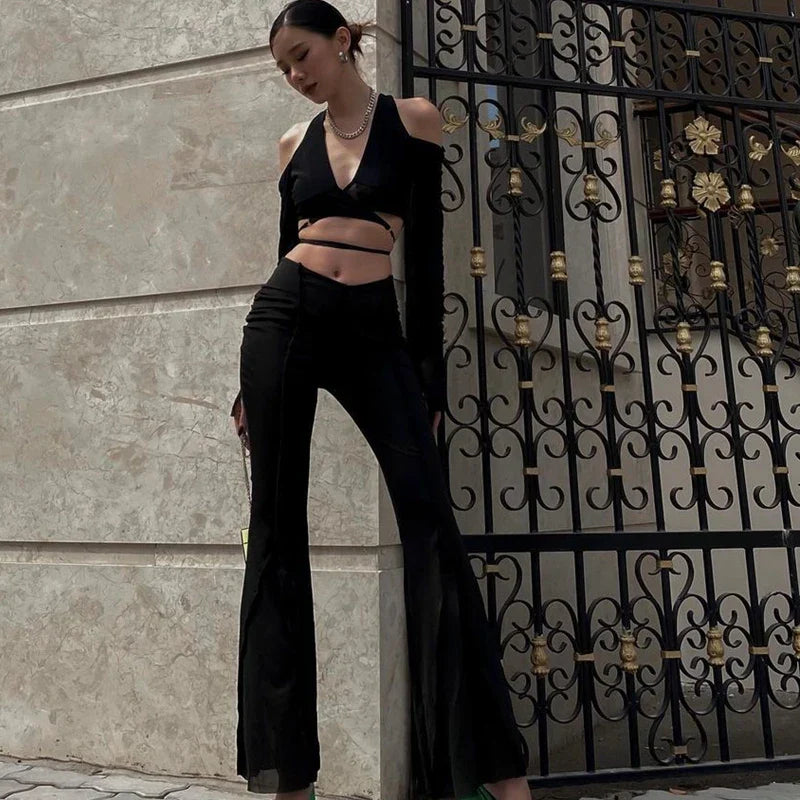 Baddie Cut-Out Wrap Top