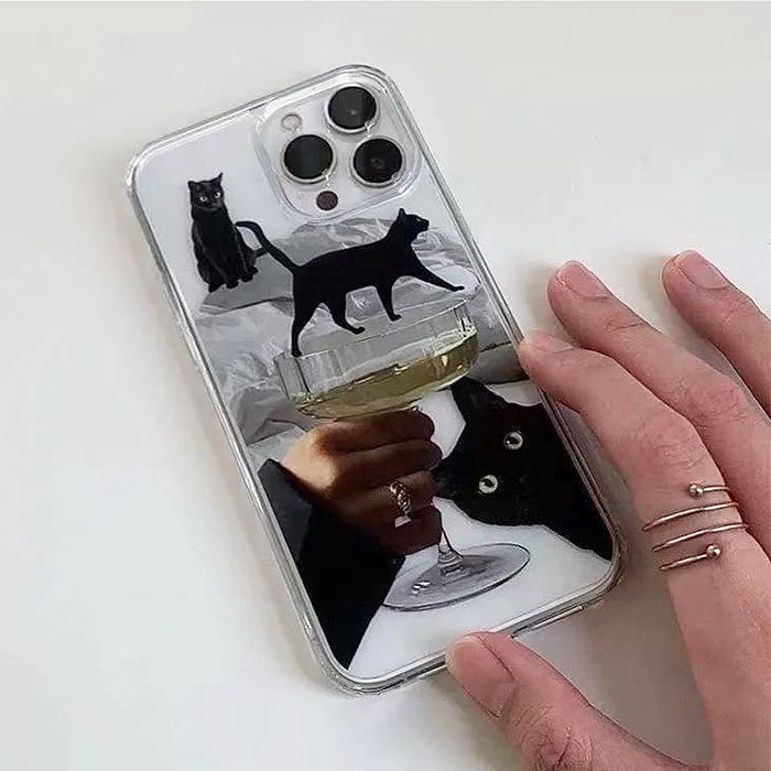 Black Cats iPhone Case