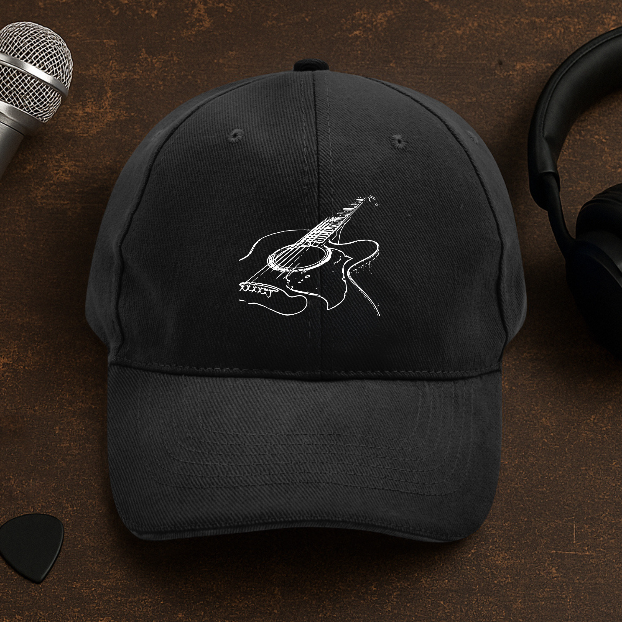 Guitar Sketch Cap