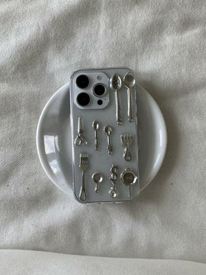 Cutlery Set Clear Phone Case