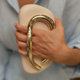 Gold Handle Clutch Bag