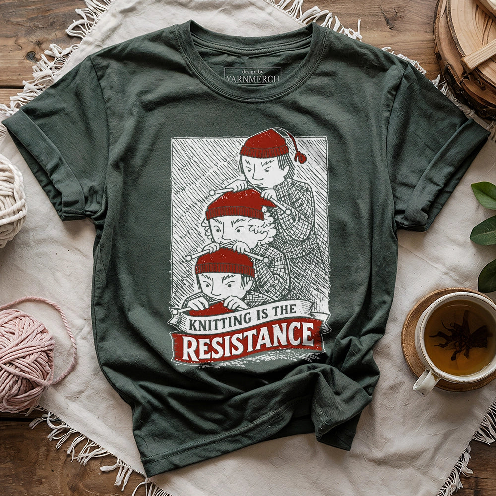 Knitting Is The Resistance T-shirt