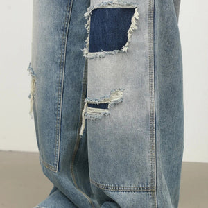 Patchwork Wide Jeans