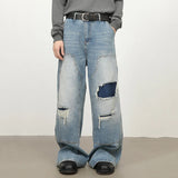 Patchwork Wide Jeans