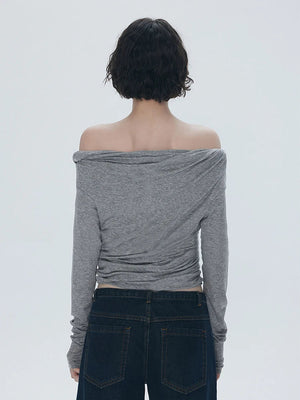 Ruched One-Shoulder Top