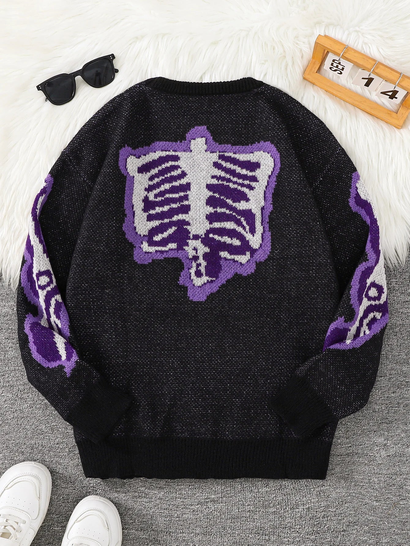 Weirdcore Skeleton Sweater