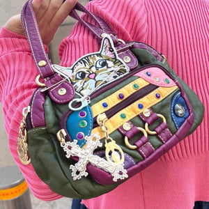 Y2K Cat Embroidered Bag