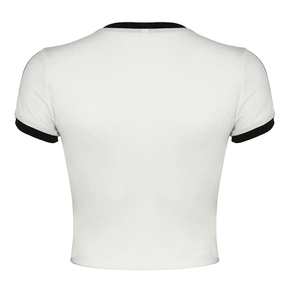 Bow Embroidery Y2K Crop Top