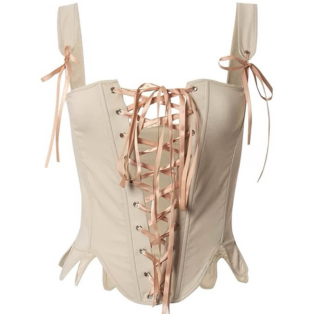 Cottagecore Lace-Up Corset Top