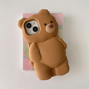 Cute Bear 3D iPhone Case