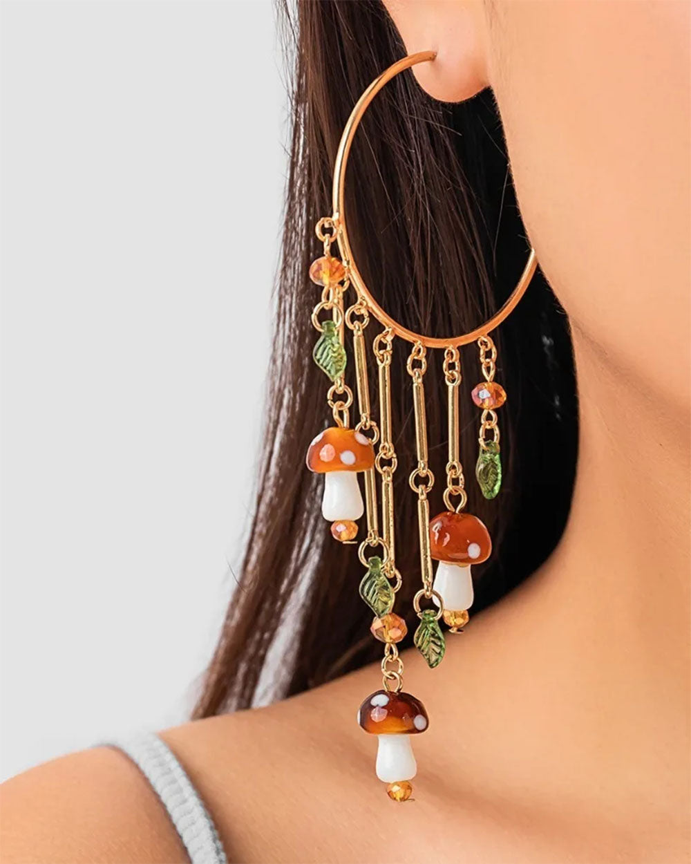 Fairycore Mushroom Earrings