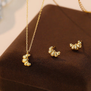 French Girl Croissant Necklace