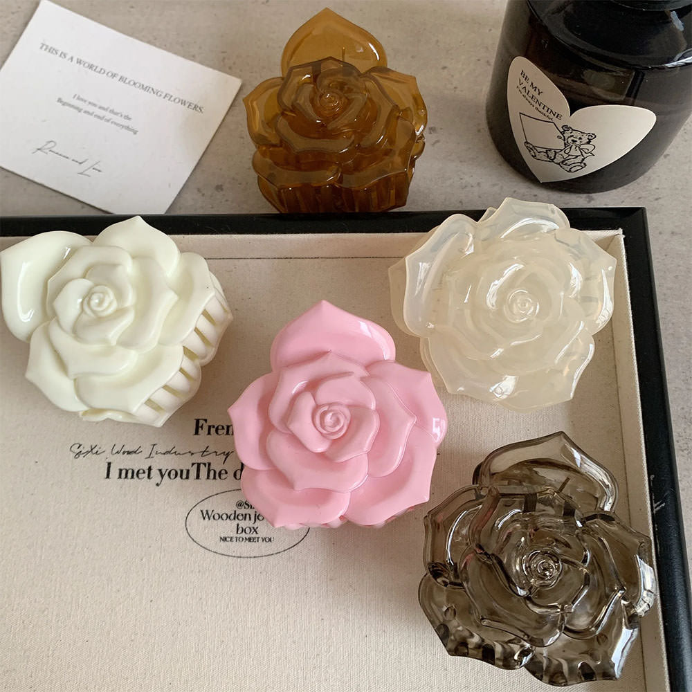 French Rose Hair Claw Clip