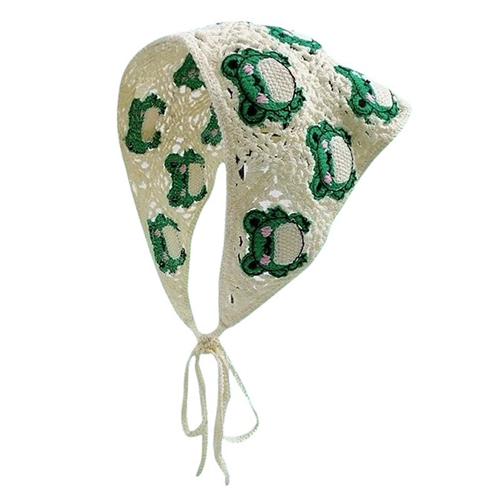 Frog Crochet Triangle Bandana