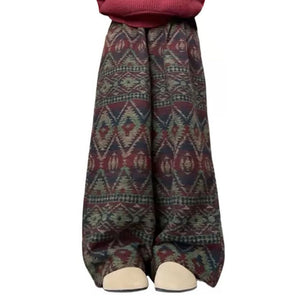 Grandma Aesthetic Patterned Pants