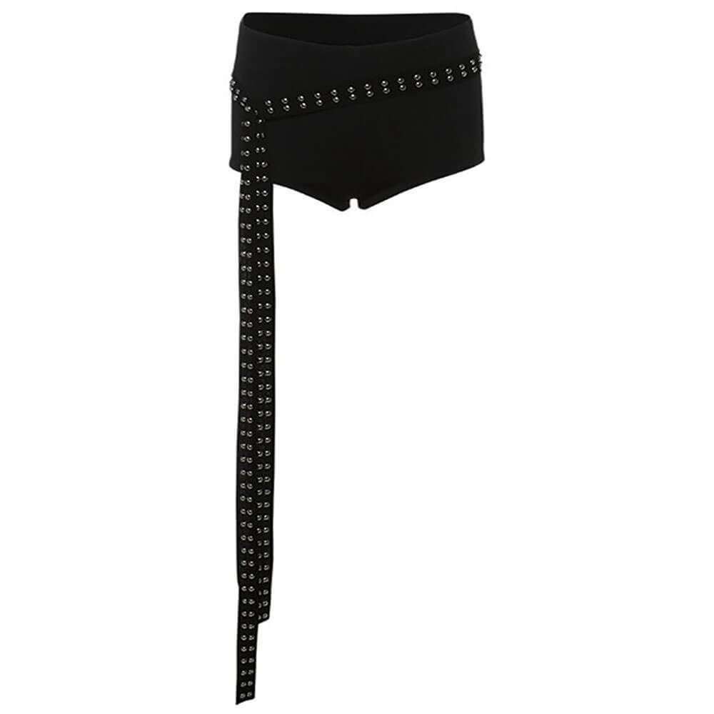 Grunge Asymmetric Top & Mini Shorts Co-Ord