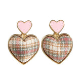 Heart Tweed Earrings