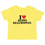 I Love Being Delusional Y2K Crop Top