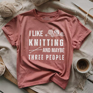 Knitting & 3 People t-shirt