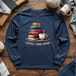 Coffee Yarn Books Long Sleeve T-shirt