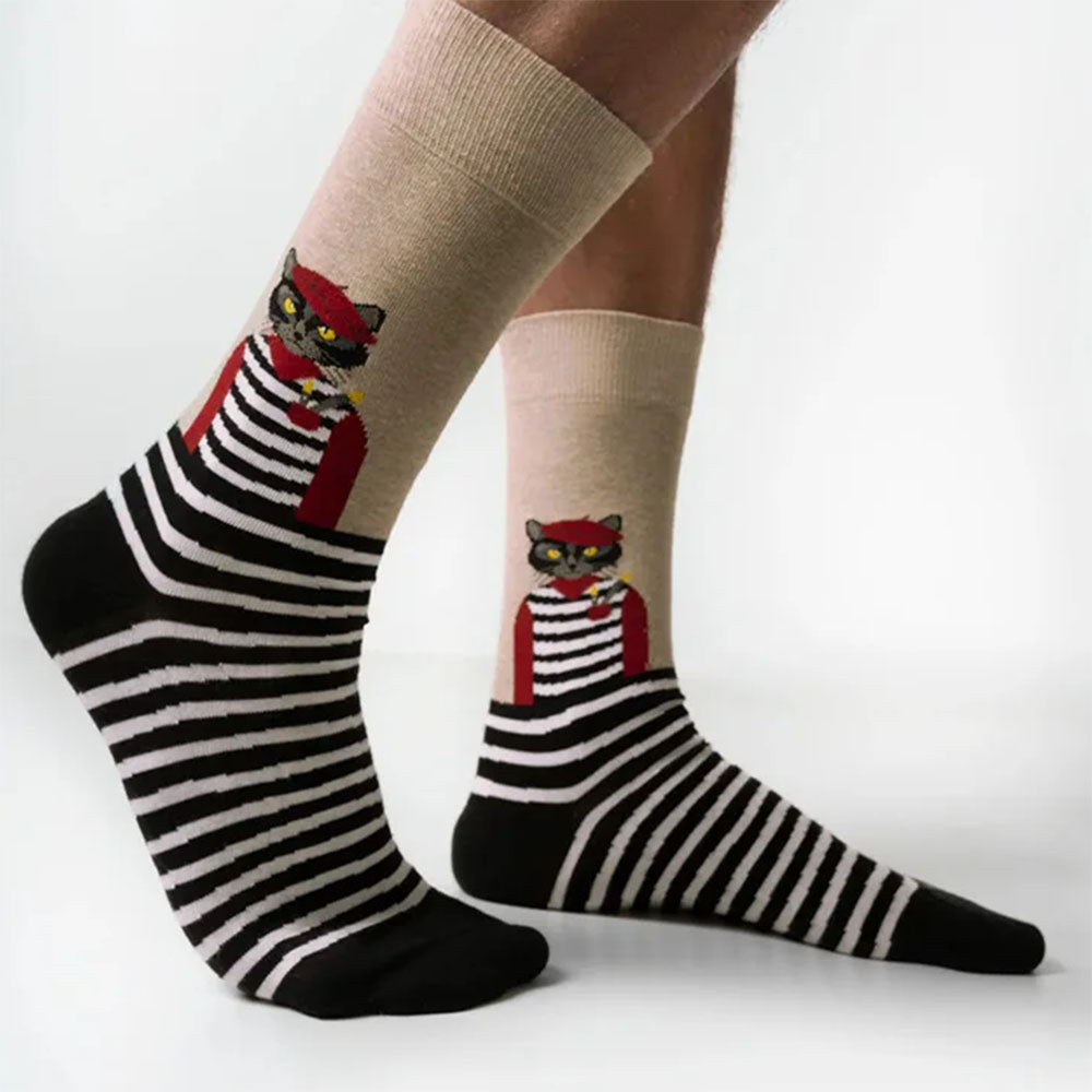 Preppy Cat Aesthetic Socks