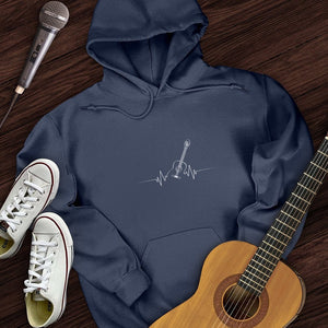 Acoustic Guitar Heart Beat Hoodie