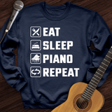 Eat, Sleep, Piano, Repeat Crewneck