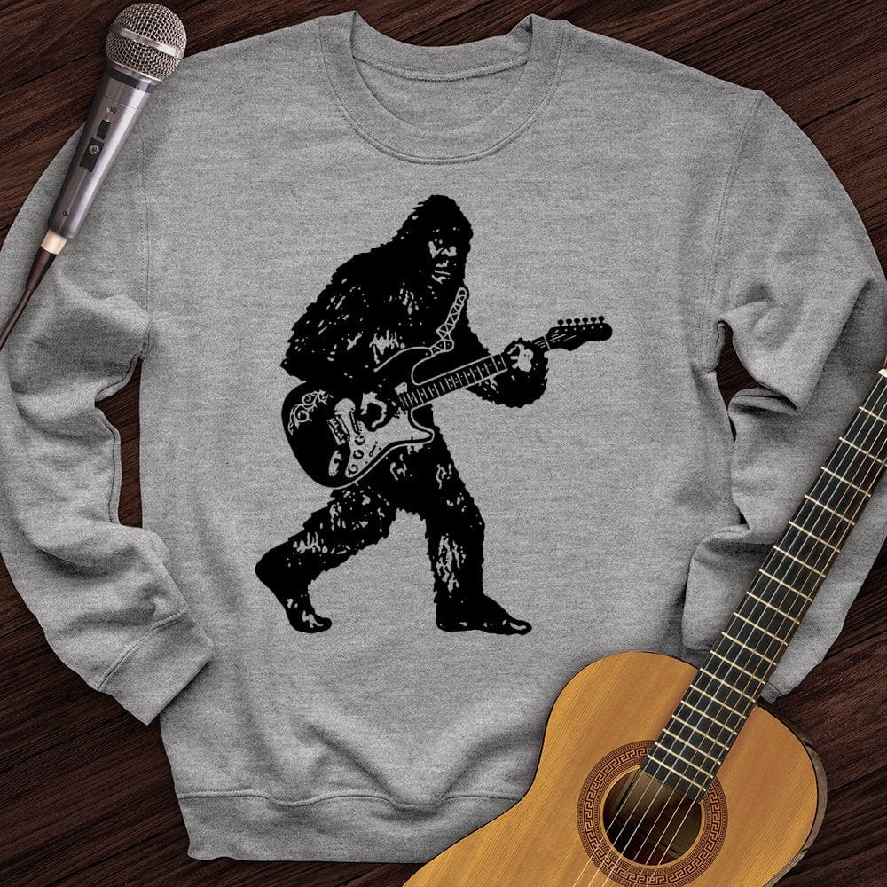 Bigfoot Playing Guitar Crewneck