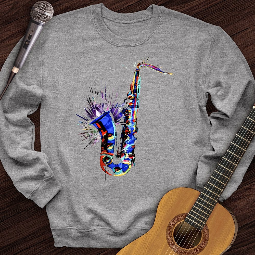 Blue Jazz Sax Crewneck