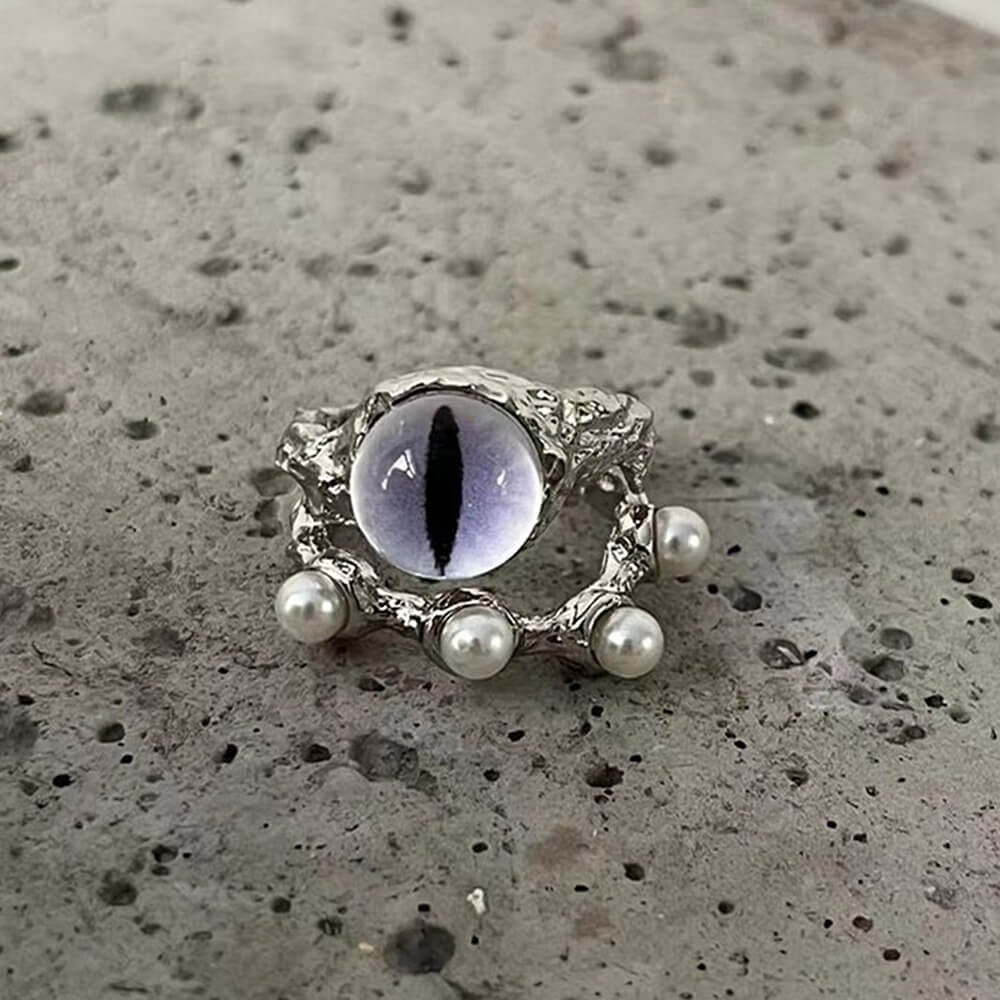 Purple Cat Eye Ring