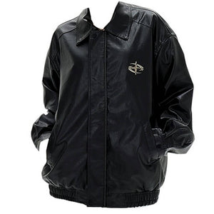 Star Girl Bomber Leather Jacket