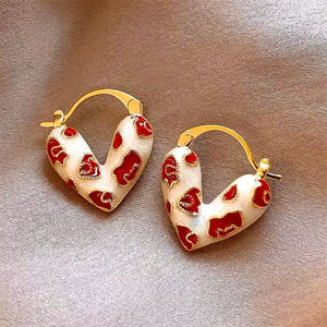 Flirty Baby Vintage Heart Earrings