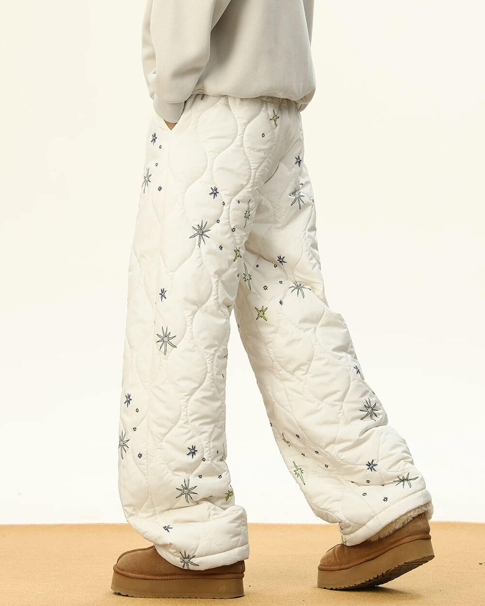 Warm Quilted Snowflake Pants