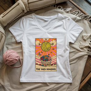 Yarn Hoarder Tarot Lady V-neck