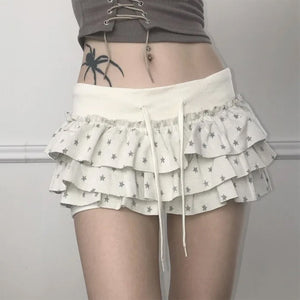 Star Girl Ruffled Mini Skirt